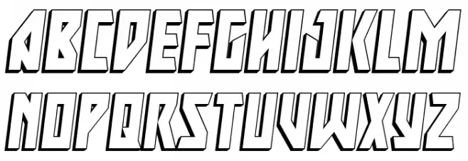 Major Force 3D Italic خط أحرف كبيرة