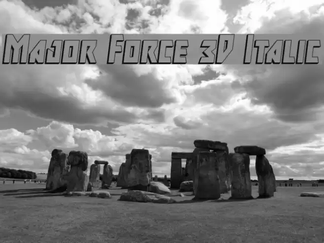Major Force 3D Italic Font examples
