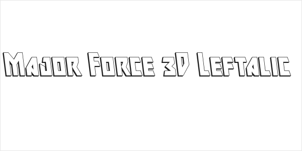 Major Force 3D Leftalic Logo