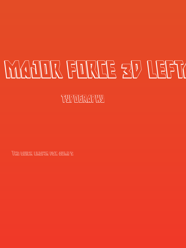 Major Force 3D Leftalic Poster