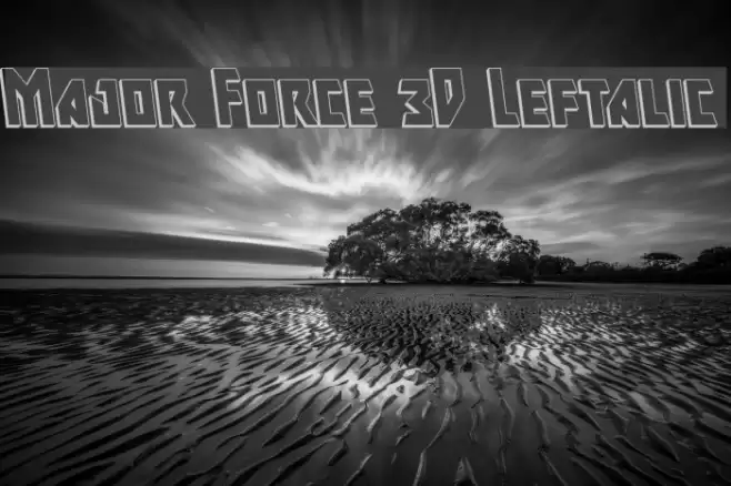 Major Force 3D Leftalic Font examples