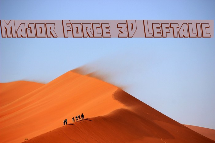 Major Force 3D Leftalic Example 3