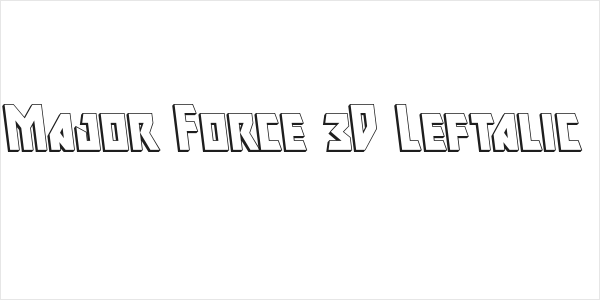 Major Force 3D Leftalic Logo