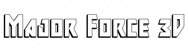 Major Force 3D  नि: शुल्क फ़ॉन्ट्स डाउनलोड