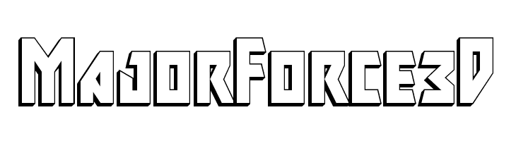Major Force 3D  フリーフォントのダウンロード