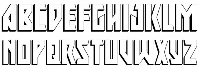 Major Force 3D Schriftart Groß