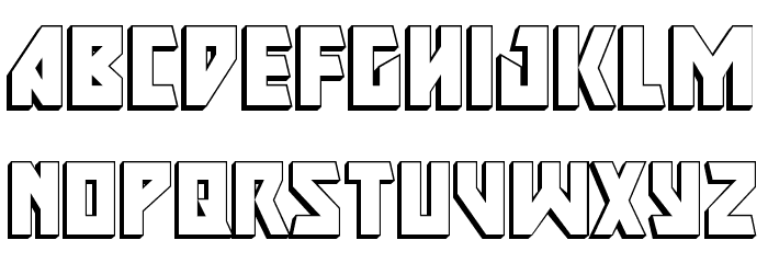 Major Force 3D Font LOWERCASE