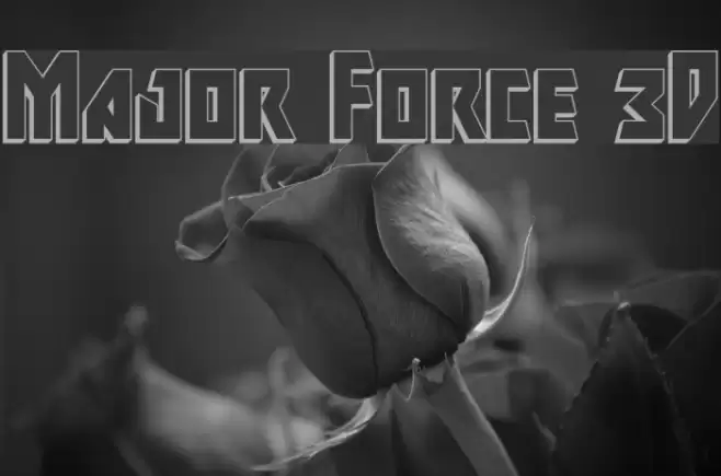 Major Force 3D Font examples
