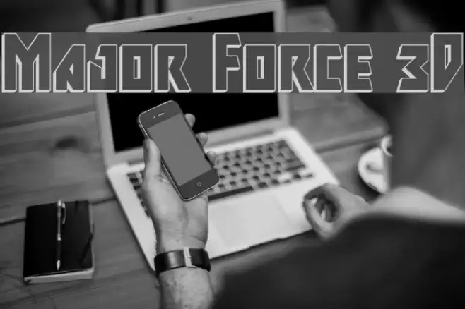 Major Force 3D Font examples