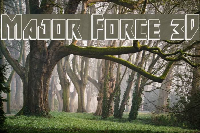 Major Force 3D Font examples
