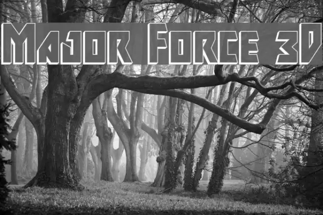 Major Force 3D Font examples