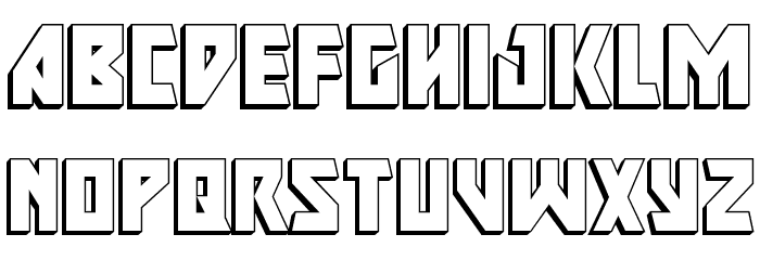 Major Force 3D Font LOWERCASE