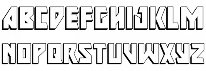 Major Force 3D Font LOWERCASE