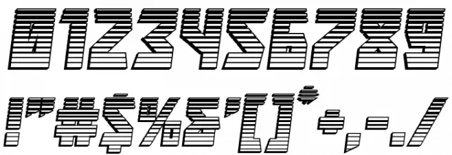 Major Force Chrome Italic Font OTHER CHARS