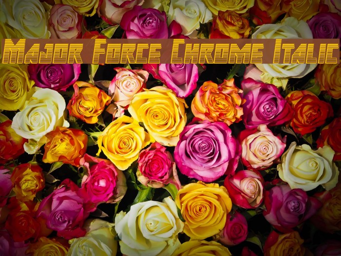 Major Force Chrome Italic Font examples
