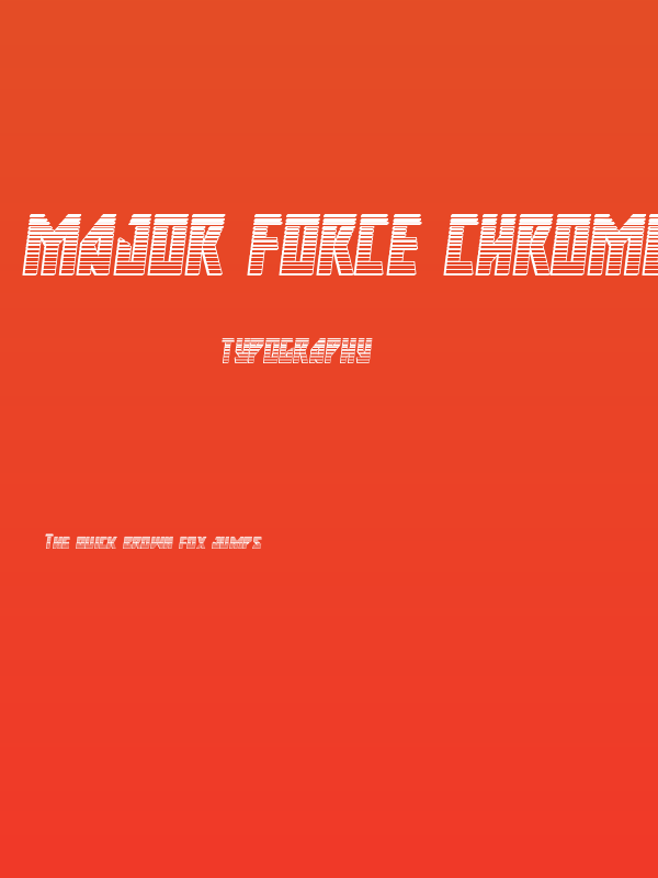 Major Force Chrome Italic Poster