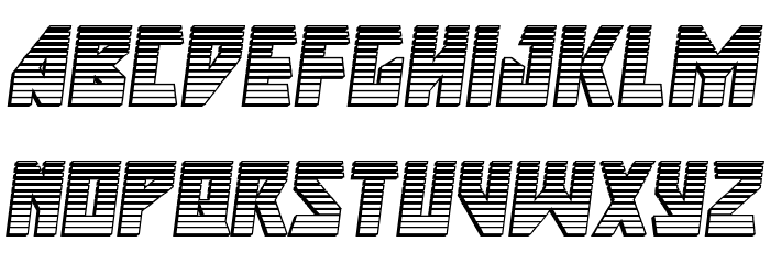 Major Force Chrome Italic Font LOWERCASE