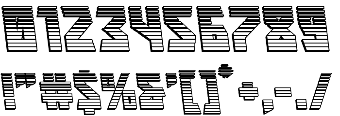 Major Force Chrome Leftalic Font OTHER CHARS