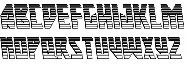 Major Force Chrome Leftalic Schriftart Groß