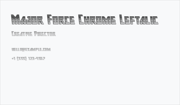 Major Force Chrome Leftalic Business Card