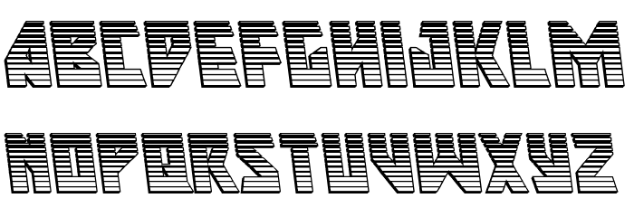 Major Force Chrome Leftalic Font LOWERCASE