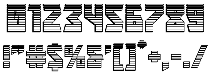 Major Force Chrome Font OTHER CHARS