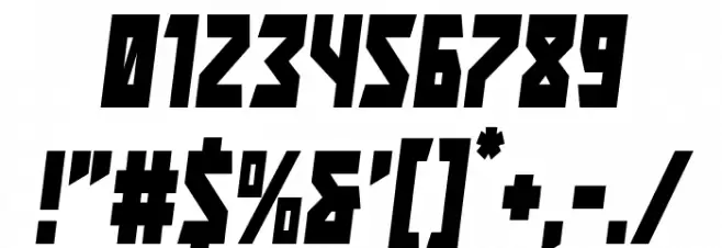 Major Force Condensed Italic Font OTHER CHARS