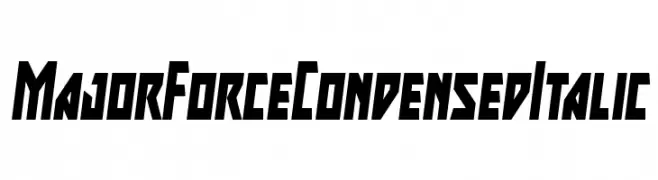 Major Force Condensed Italic  नि: शुल्क फ़ॉन्ट्स डाउनलोड