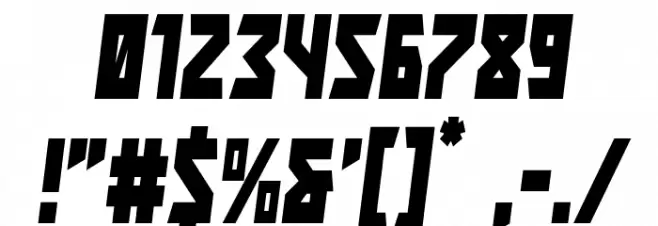 Major Force Condensed Italic Font OTHER CHARS