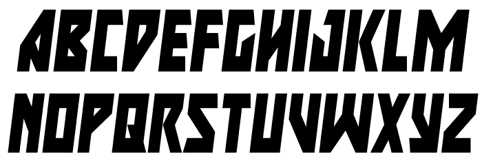Major Force Condensed Italic Font LOWERCASE