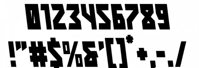 Major Force Condensed Leftalic Font OTHER CHARS