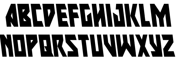 Major Force Condensed Leftalic Font LOWERCASE