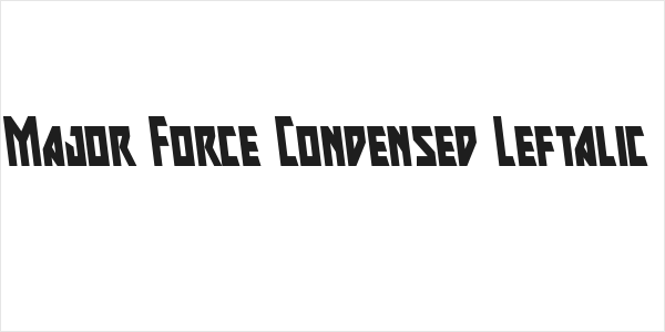 Major Force Condensed Leftalic Logo