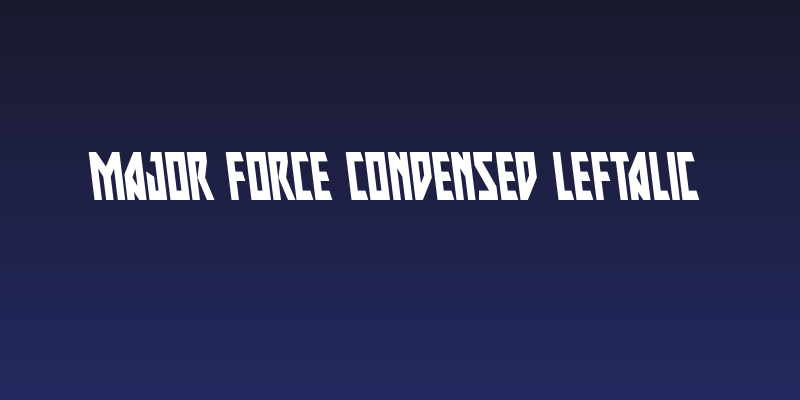 Major Force Condensed Leftalic Social Header