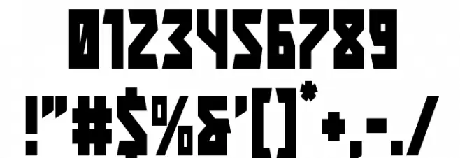 Major Force Condensed Font OTHER CHARS