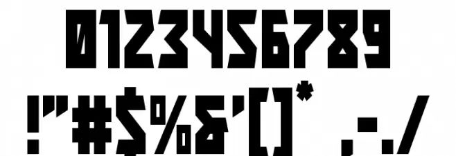 Major Force Condensed Font OTHER CHARS