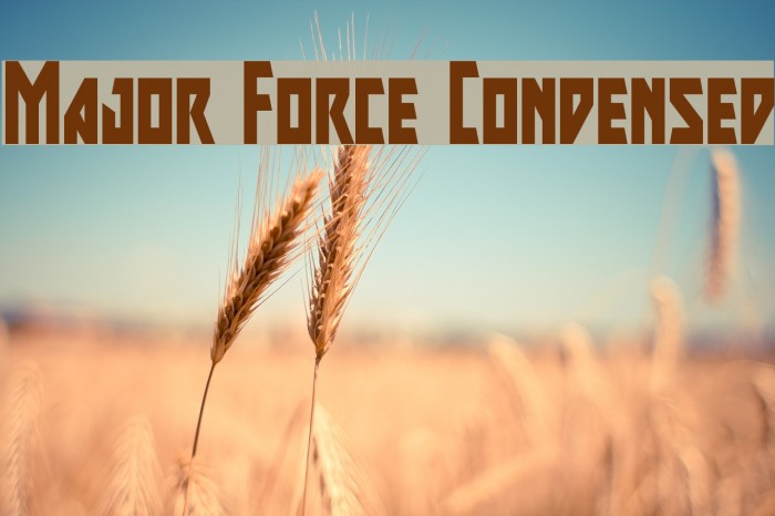 Major Force Condensed Font examples
