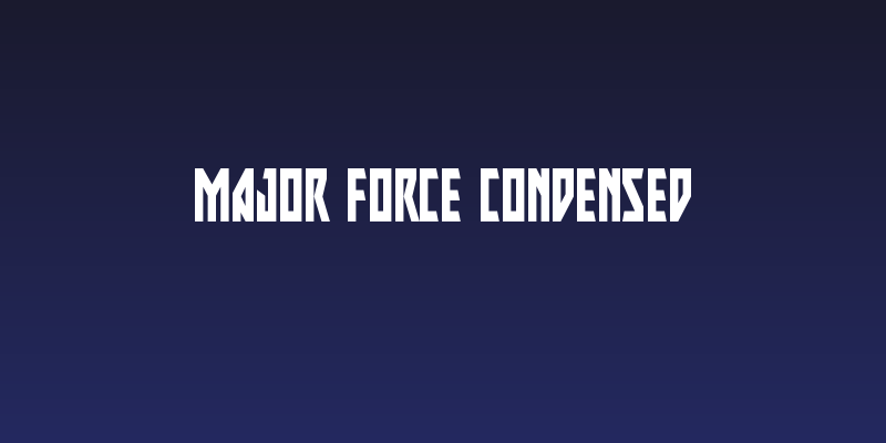 Major Force Condensed Social Header
