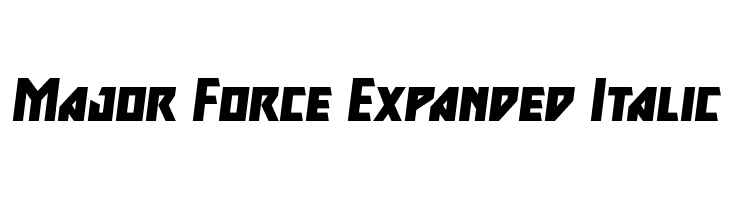 Major Force Expanded Italic  Descarca Fonturi Gratis