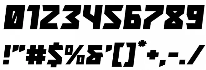 Major Force Expanded Italic Font OTHER CHARS