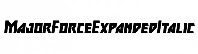 Major Force Expanded Italic  Скачать бесплатные шрифты