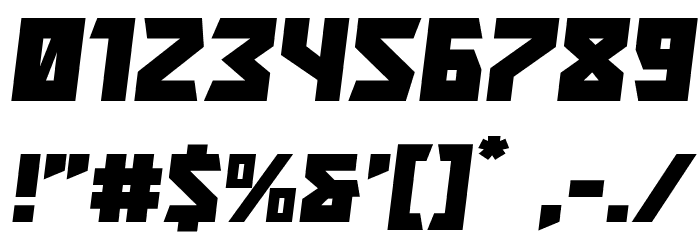 Major Force Expanded Italic Font OTHER CHARS