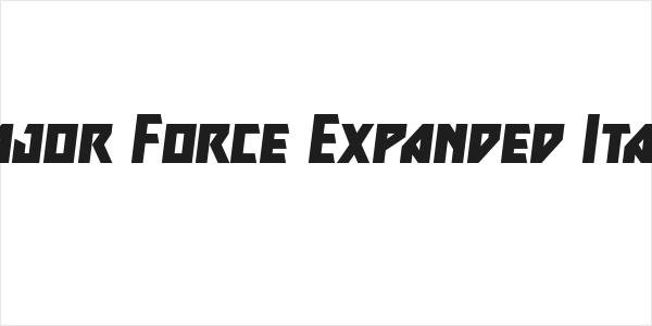 Major Force Expanded Italic Logo