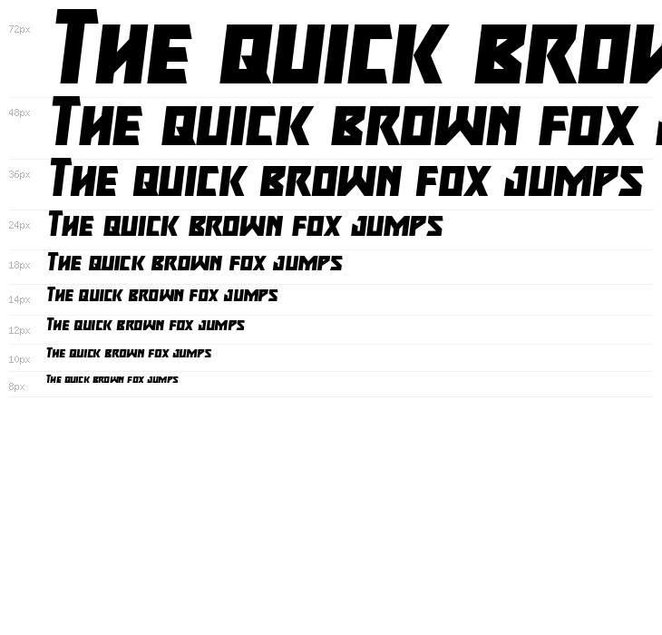 Major Force Expanded Italic Waterfall