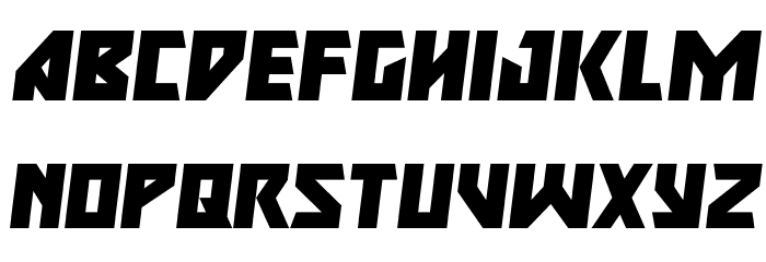 Major Force Expanded Italic Font LOWERCASE