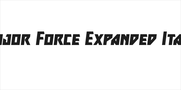 Major Force Expanded Italic Logo
