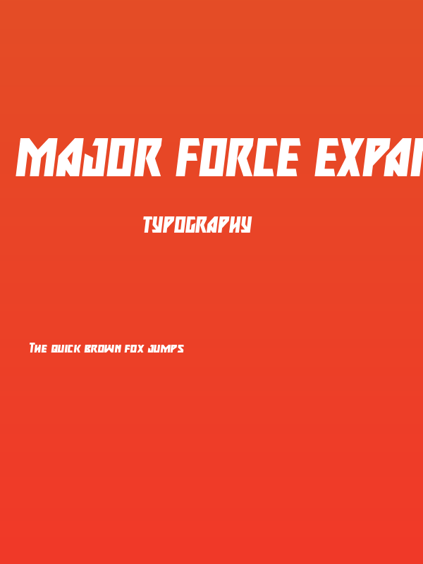 Major Force Expanded Italic Poster