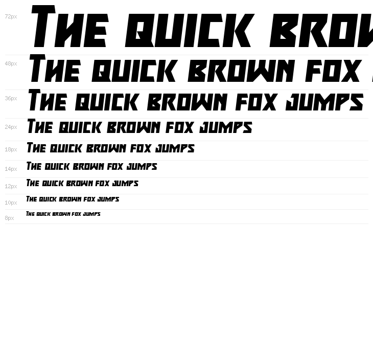 Major Force Expanded Italic Waterfall