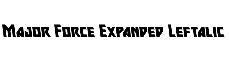 Major Force Expanded Leftalic  नि: शुल्क फ़ॉन्ट्स डाउनलोड