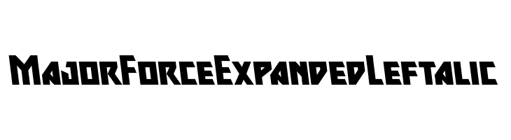 Major Force Expanded Leftalic  नि: शुल्क फ़ॉन्ट्स डाउनलोड